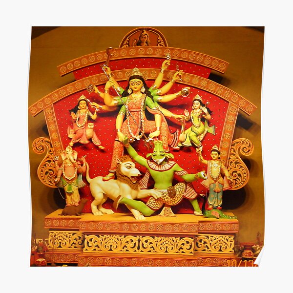 Durga Puja, Rajdanga, Kasba, Kolkata, India Poster