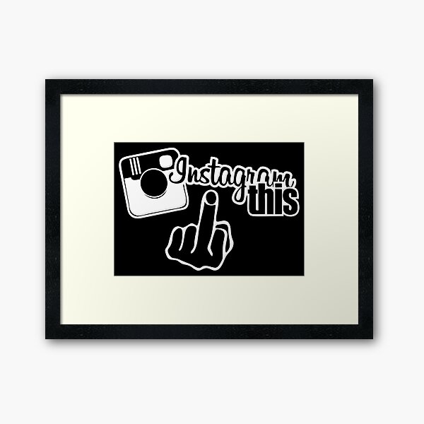 instagram framed prints redbubble - roblox instagram jenna fox