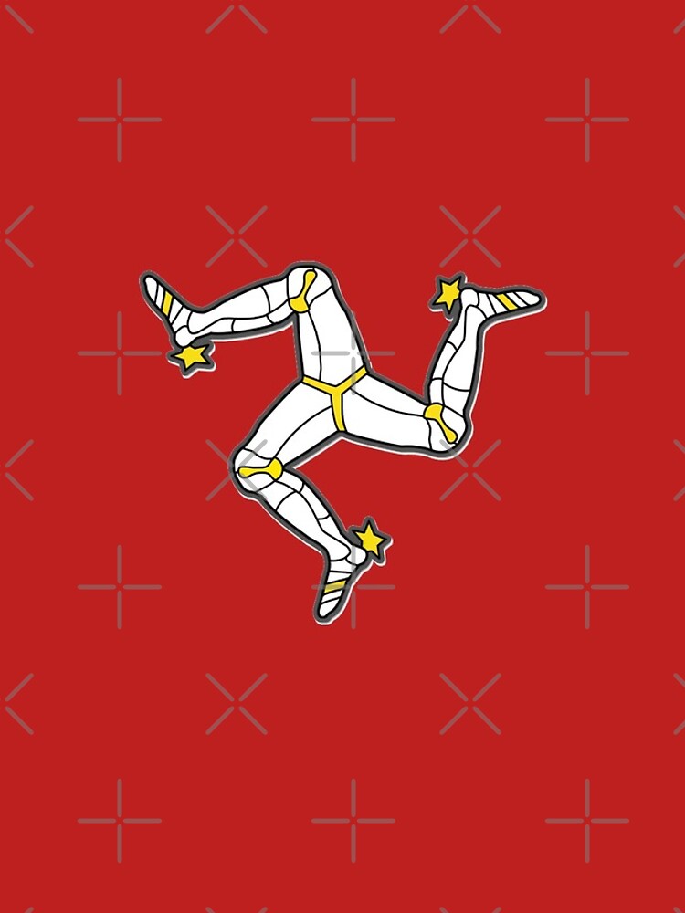 Isle Of Man 3 Legs Of Man Traditional Manx Flag Celtic Triskelion by thespottydogg