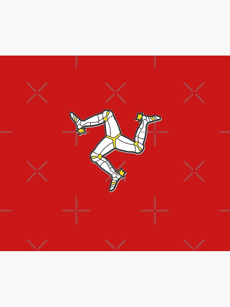 Isle Of Man 3 Legs Of Man Traditional Manx Flag Celtic Triskelion by thespottydogg