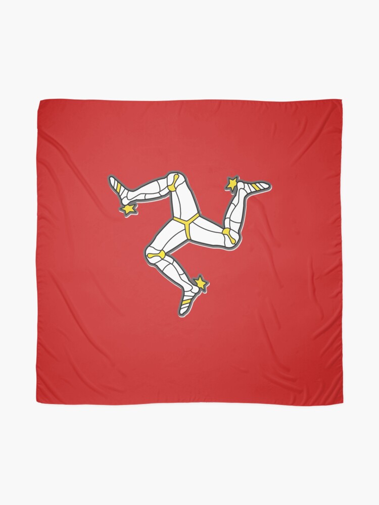 Alternate view of Isle Of Man 3 Legs Of Man Traditional Manx Flag Celtic Triskelion Scarf
