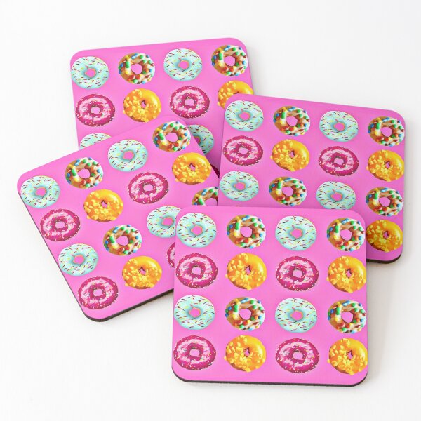 Item preview, Donuts on pink designed and sold by Yamy Morrell Art and Design.