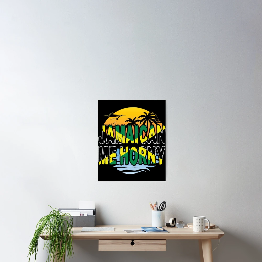 Funny Jamaican Me Horny product Jamaica Fans Tee