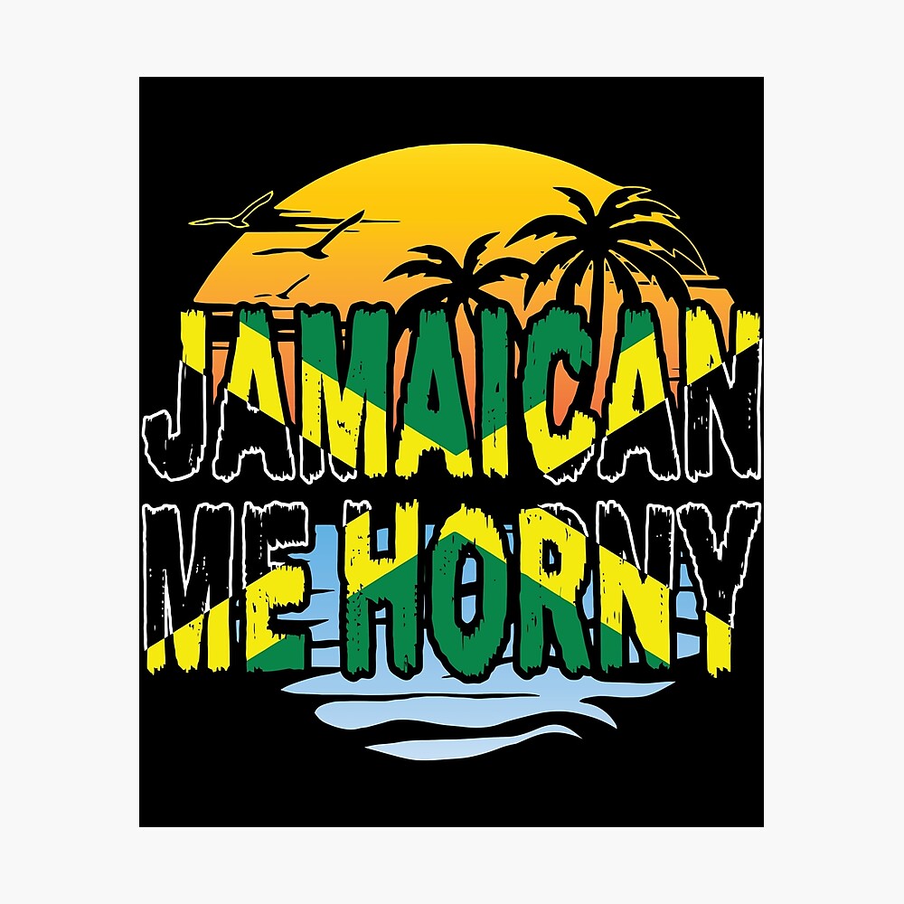 Funny Jamaican Me Horny product Jamaica Fans Tee