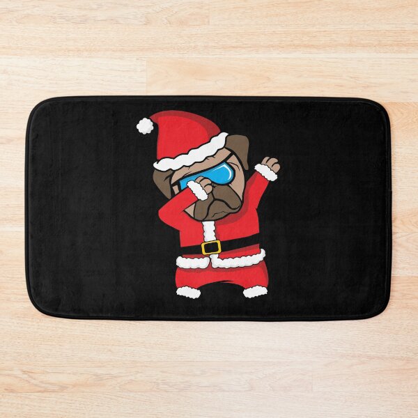 Item preview, Funny Cute Dabbing Pug Santa Claus Christmas Holiday print designed and sold by tronictees.