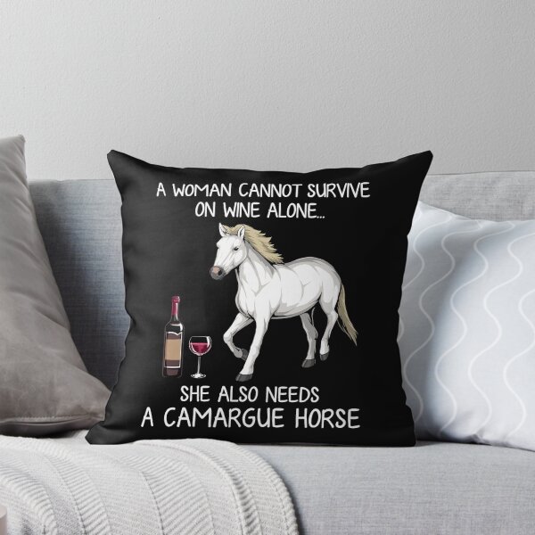 Item preview, Camargue horse and wine funny horse designed and sold by TeeDoozy.