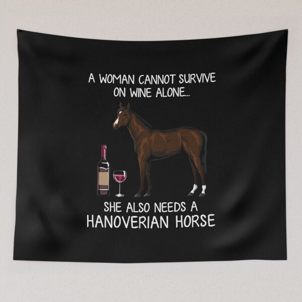 Item preview, Hanoverian horse and wine funny horse designed and sold by TeeDoozy.