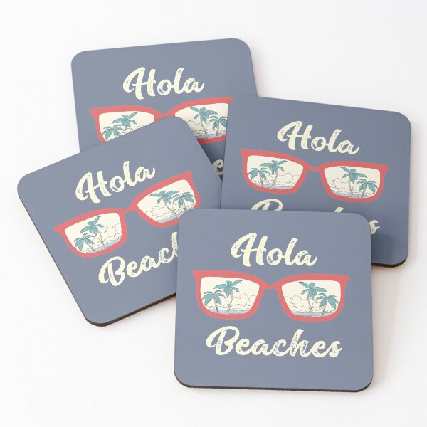 Item preview, Hola Beaches Summer beach humor palm trees sunglasses cute and sarcastic vacation quotes designed and sold by alenaz.