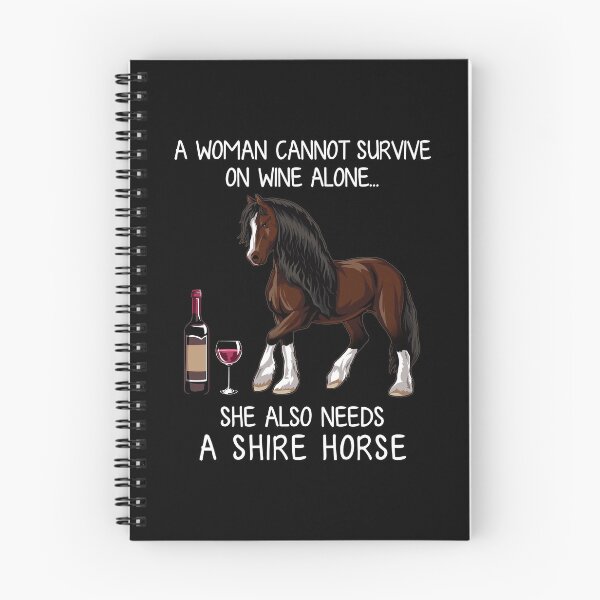 Item preview, Shire horse and wine funny horse designed and sold by TeeDoozy.