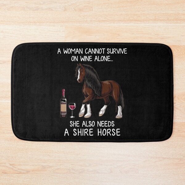 Item preview, Shire horse and wine funny horse designed and sold by TeeDoozy.