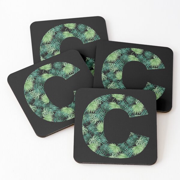 Item preview, C letter - palm leaves designed and sold by adiosmillet.