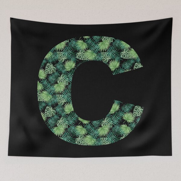 Item preview, C letter - palm leaves designed and sold by adiosmillet.