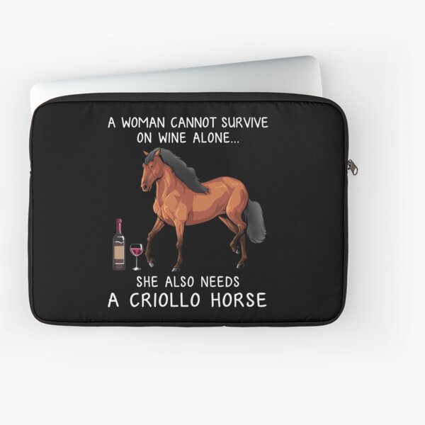 Aperçu de l'œuvre Cheval Criollo et vin drôle créée et vendue par TeeDoozy.