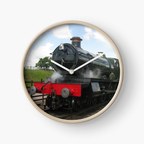 Vintage railway train steam engine locomotive Clock