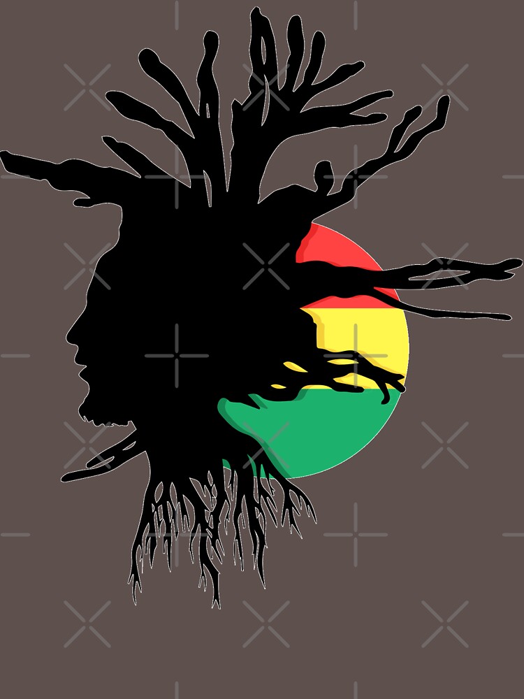 Rasta Dreads Ethiopian Flag Reggae Roots Rastafarian Jamaica by thespottydogg