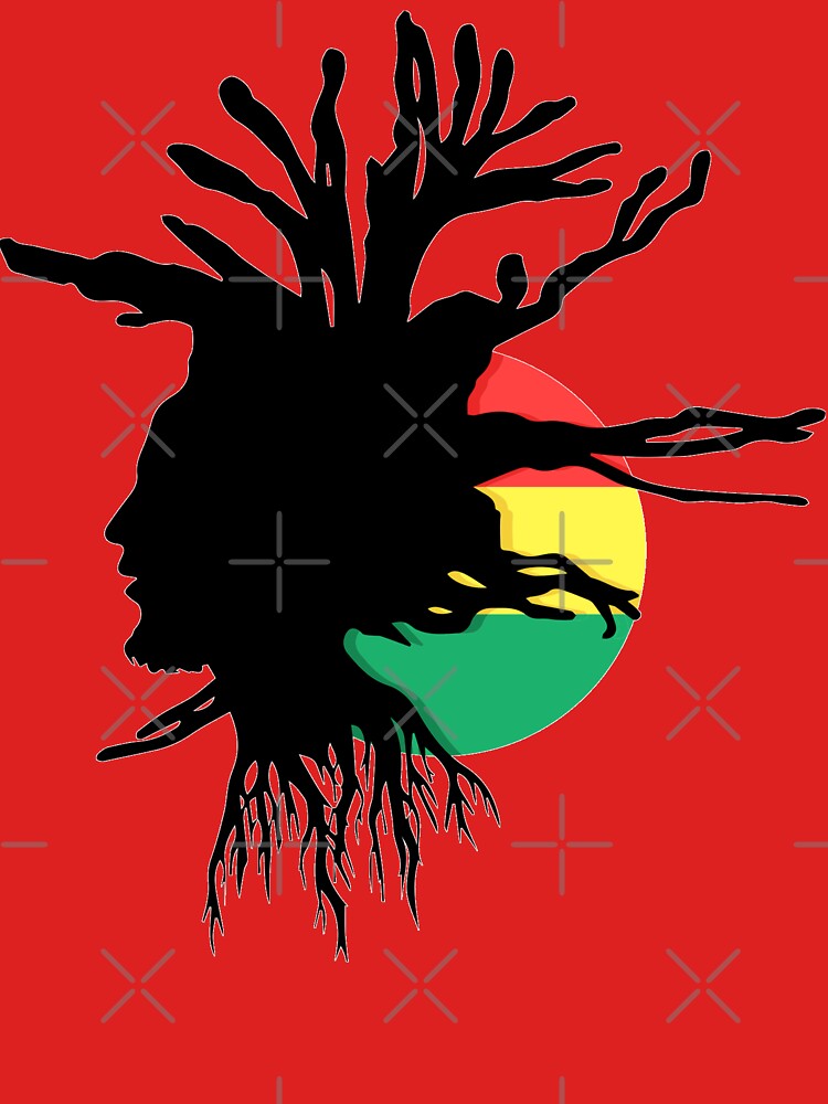 Rasta fürchtet die Reggae-Wurzeln der äthiopischen Flagge Rastafarian Jamaica von thespottydogg