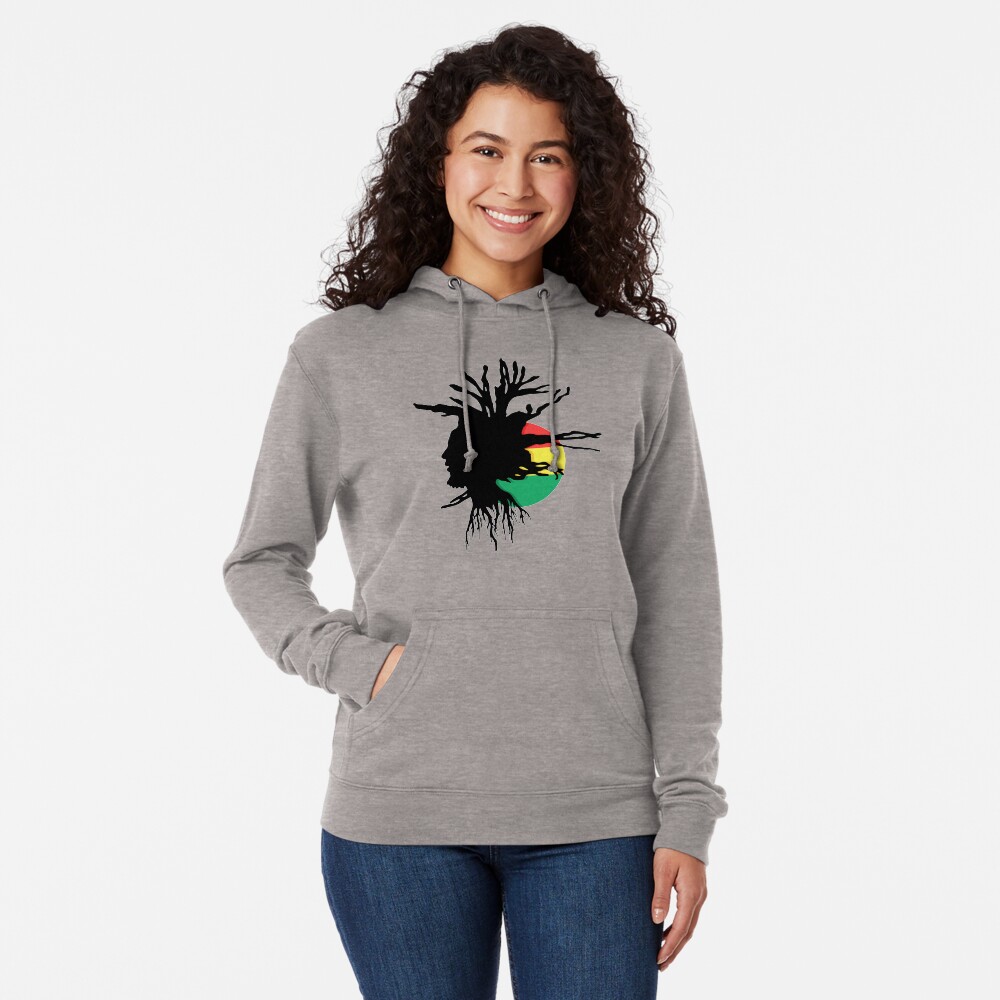Rasta Dreads Ethiopian Flag Reggae Roots Rastafarian Jamaica Lightweight Hoodie