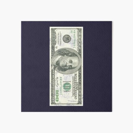 100 dollar bills | Art Board Print