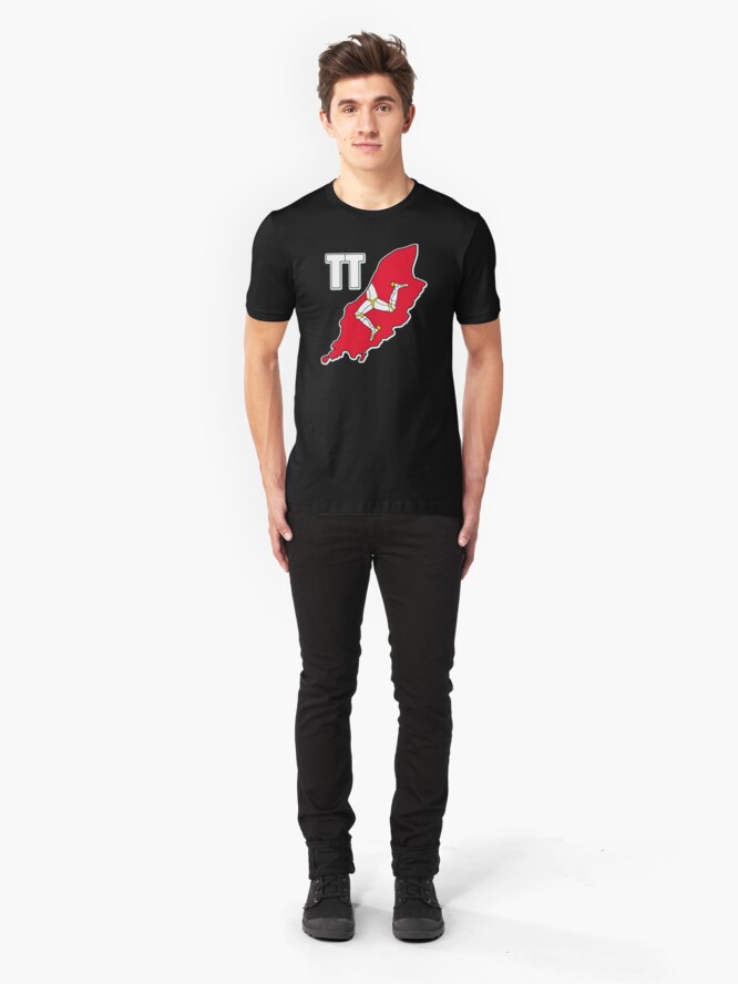 Alternate view of Isle of Man 3 Legs Of Man Celtic Triskelion TT Racing Manx Flag Graphic Print Slim Fit T-Shirt