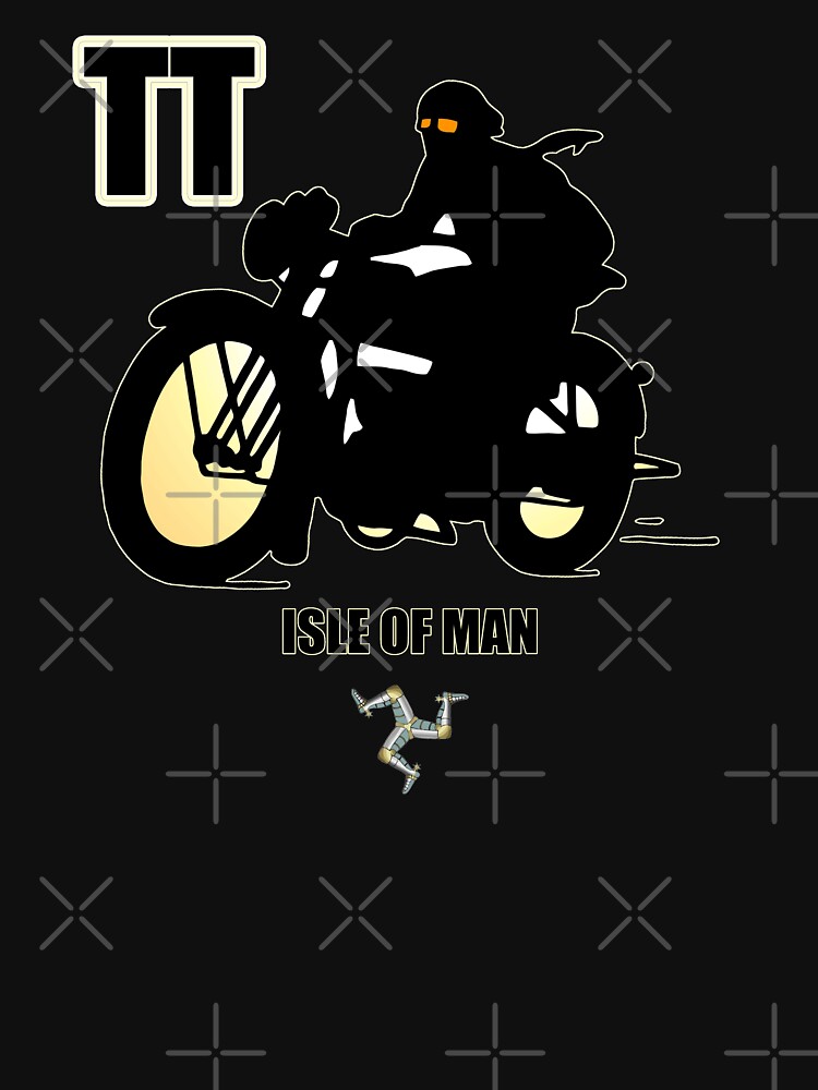 Isle Of Man TT Races Retro Biker Manx Flag 3 Legs Of Man Vintage Style Retro Print by thespottydogg
