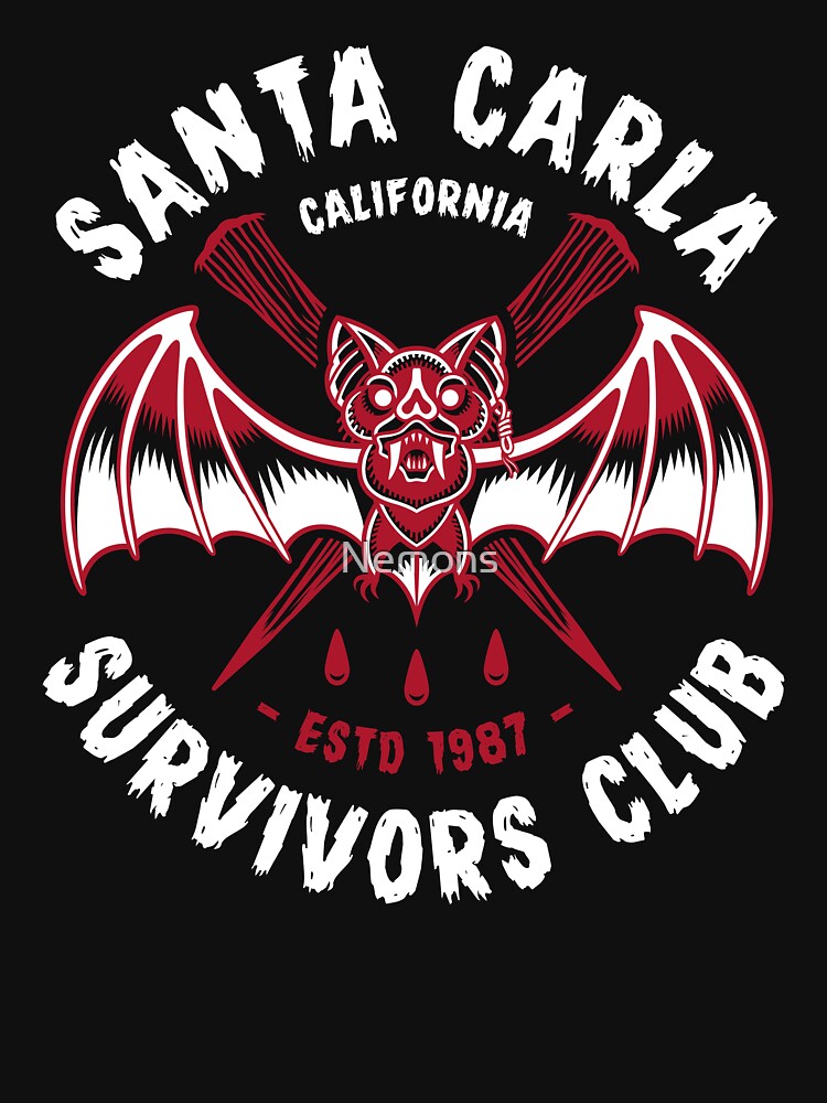 "Santa Carla Survivors Club - Lost Boys - Vampire - Club Badge" T-shirt