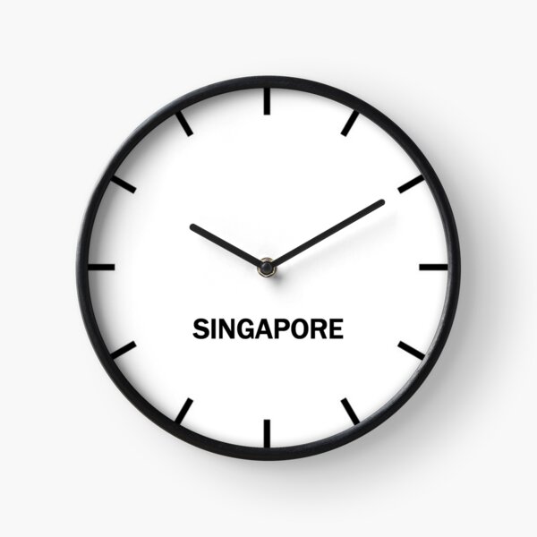 "Singapore Time Zone Wall Clock" Clock for Sale by ghjura Redbubble