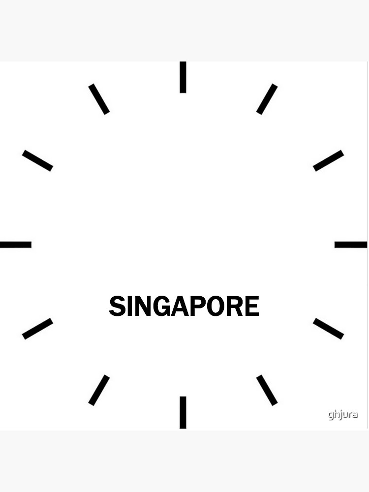 "Singapore Time Zone Wall Clock" Clock for Sale by ghjura Redbubble