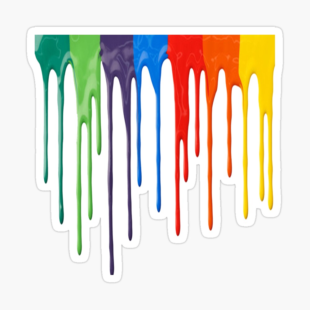 Spilled Can Rainbow Colored Paint Stock Illustration 1817531