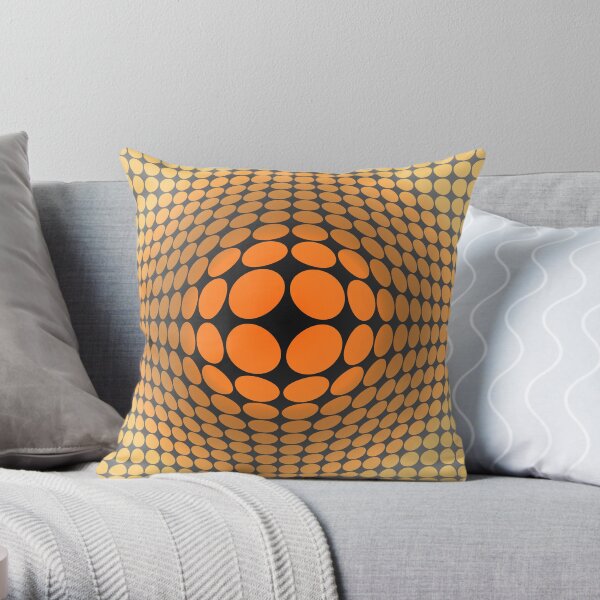 Victor Vasarely Homage 5 Throw Pillow