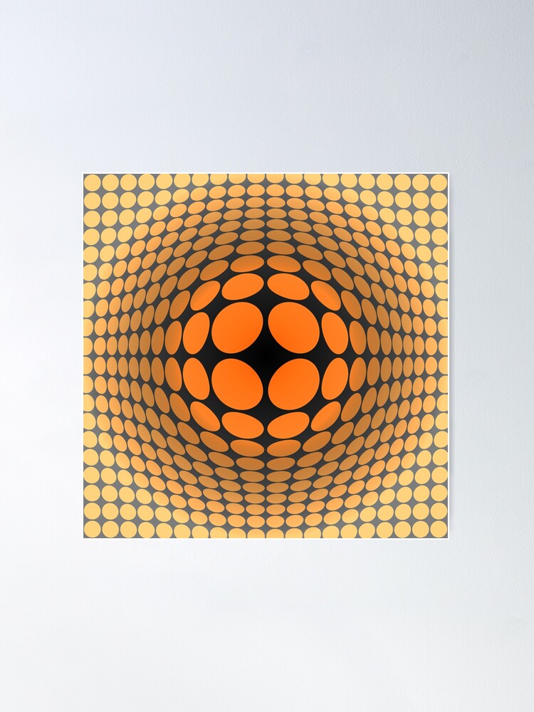 Thumbnail 2 of 3, Poster, Victor Vasarely Homage 5 designed and sold by Salocin.