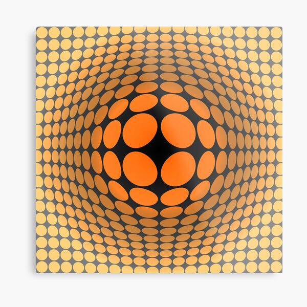 Victor Vasarely Homage 5 Metal Print