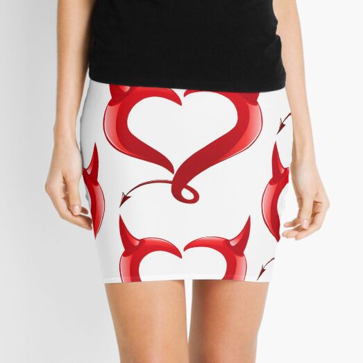 Devil Heart Mini Skirt