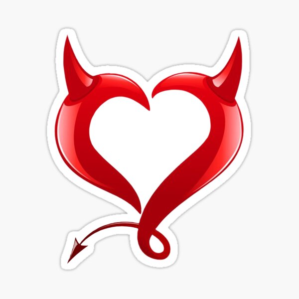 Devil Heart Sticker