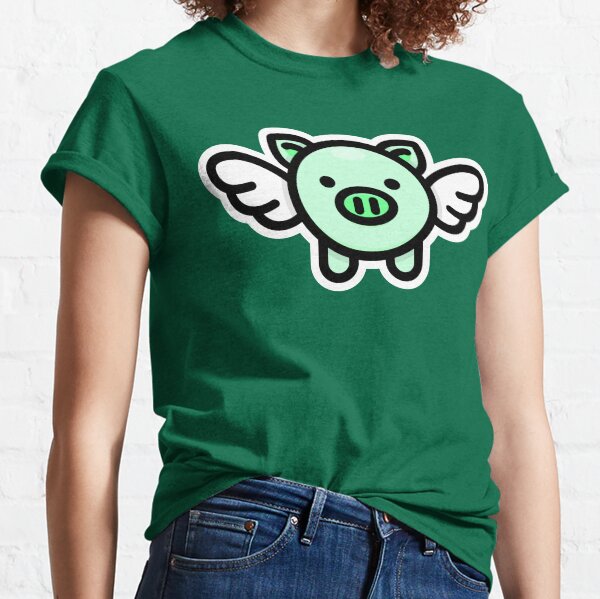 When Pigs Fly: Green Classic T-Shirt