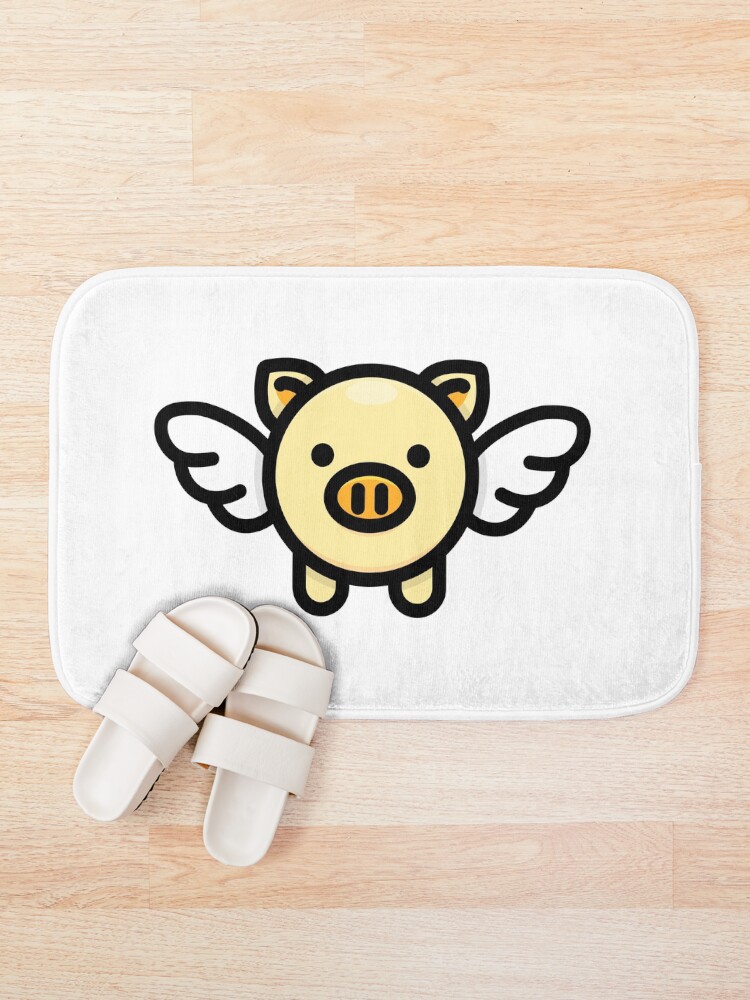 Alternate view of When Pigs Fly: Yellow Bath Mat