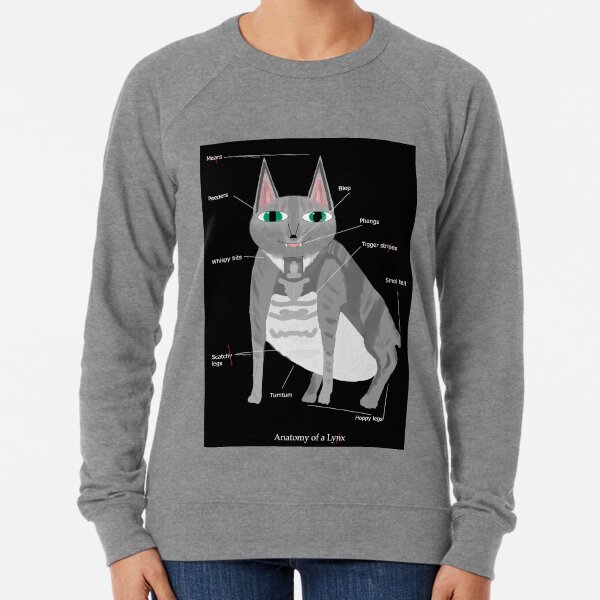 Lynx (with text) Lightweight Sweatshirt