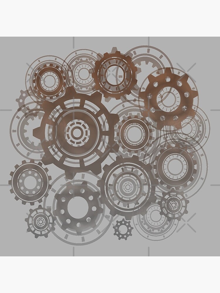 Steampunk Gears Cogs Clockwork Print by thespottydogg