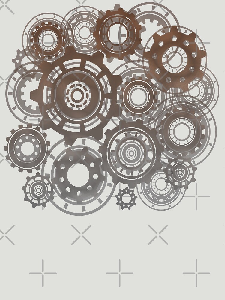 Steampunk Gears Cogs Clockwork Print by thespottydogg