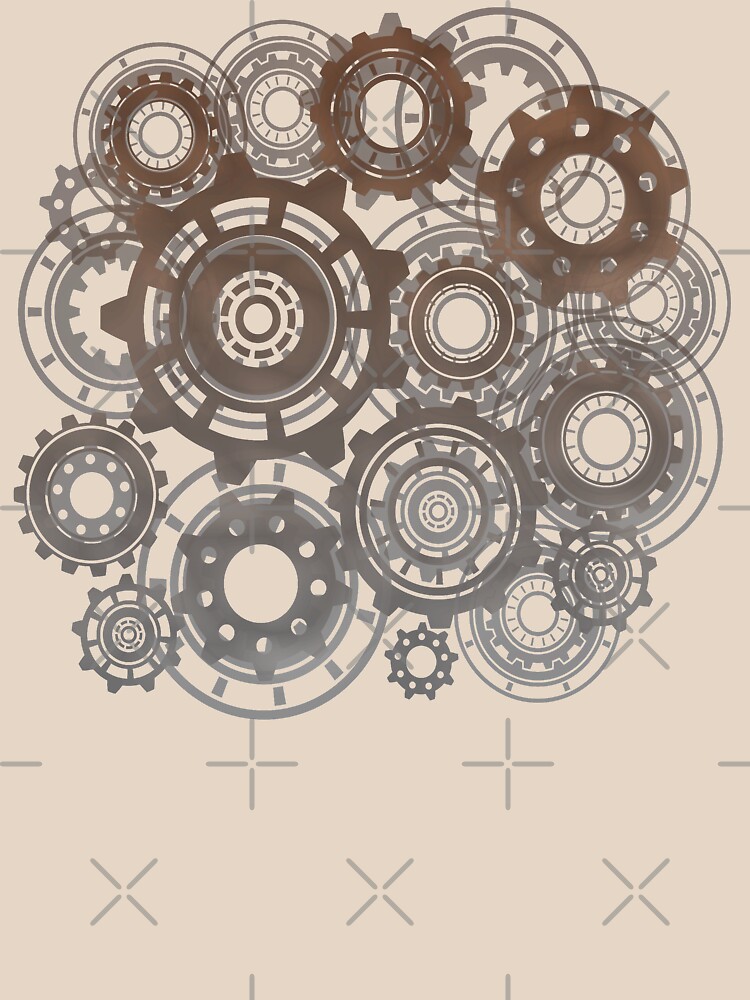Steampunk Gears Cogs Clockwork Print by thespottydogg