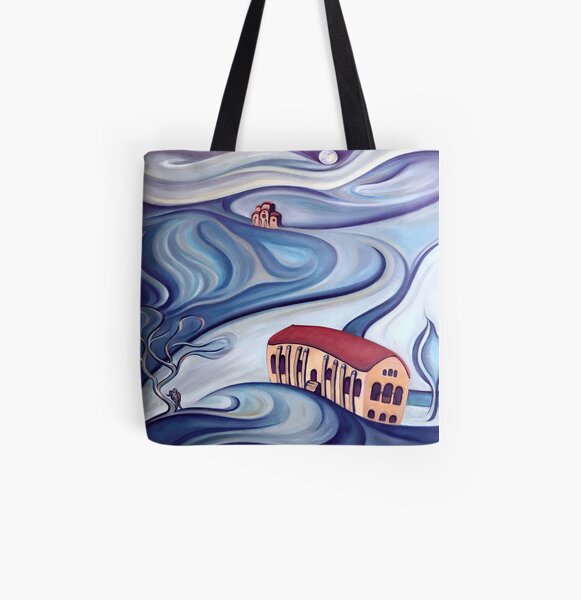 Santa Maria del Naranco y Miguel de Lillo Bolsa estampada de tela