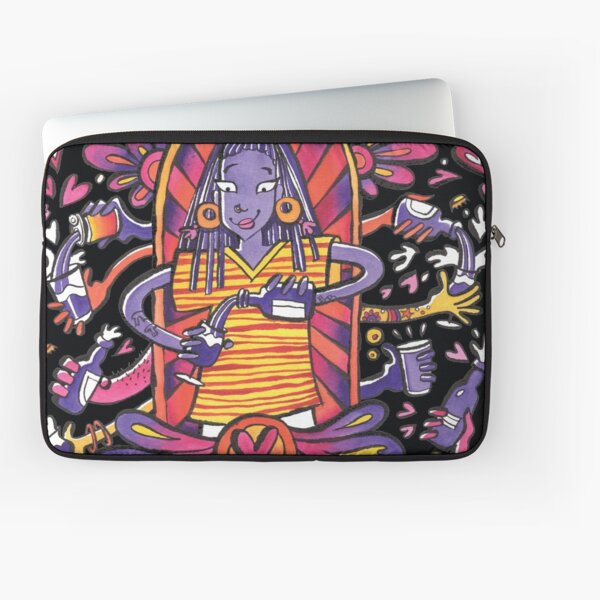 Psychedelic Dark Beer Poster Laptop Sleeve
