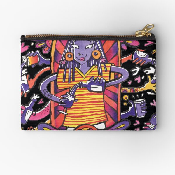 Psychedelic Dark Beer Poster Zipper Pouch