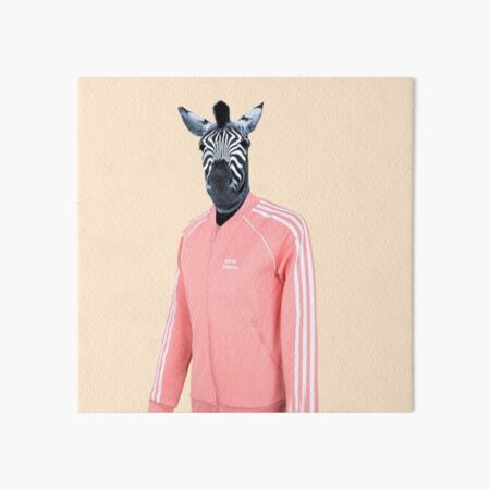 Pink zebra Art Board Print