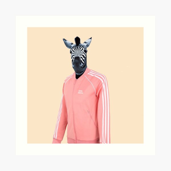 Pink zebra Art Print