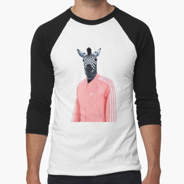 Pink zebra Baseball ¾ Sleeve T-Shirt