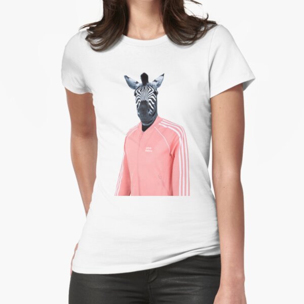 Pink zebra Fitted T-Shirt