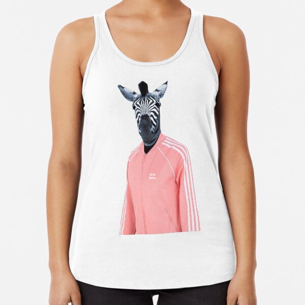 Pink zebra Racerback Tank Top