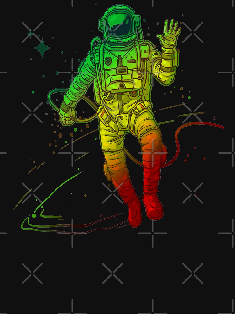 Rasta Dreads Reggae Jamaica Ethiopian Flag Roots Space Man by thespottydogg