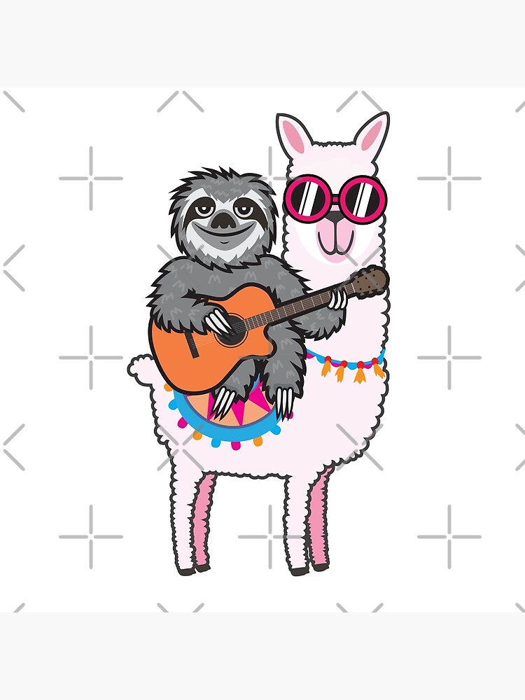 Sloth guitar llama by plushism