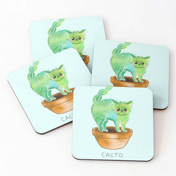 Item preview, watercolor cacto (cactus cat) designed and sold by FandomizedRose.